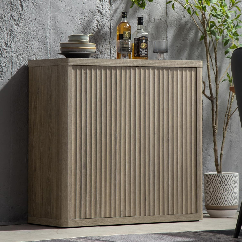Buffet Cabinet Fluted Sideboard with Shelves & Doors