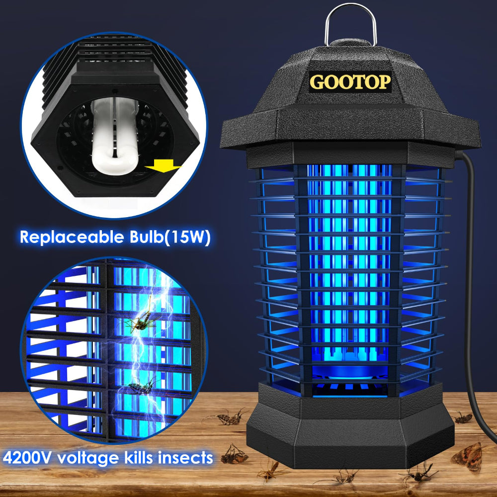 Electric Bug Zapper Outdoor: GOOTOP Mosquito & Fly Trap
