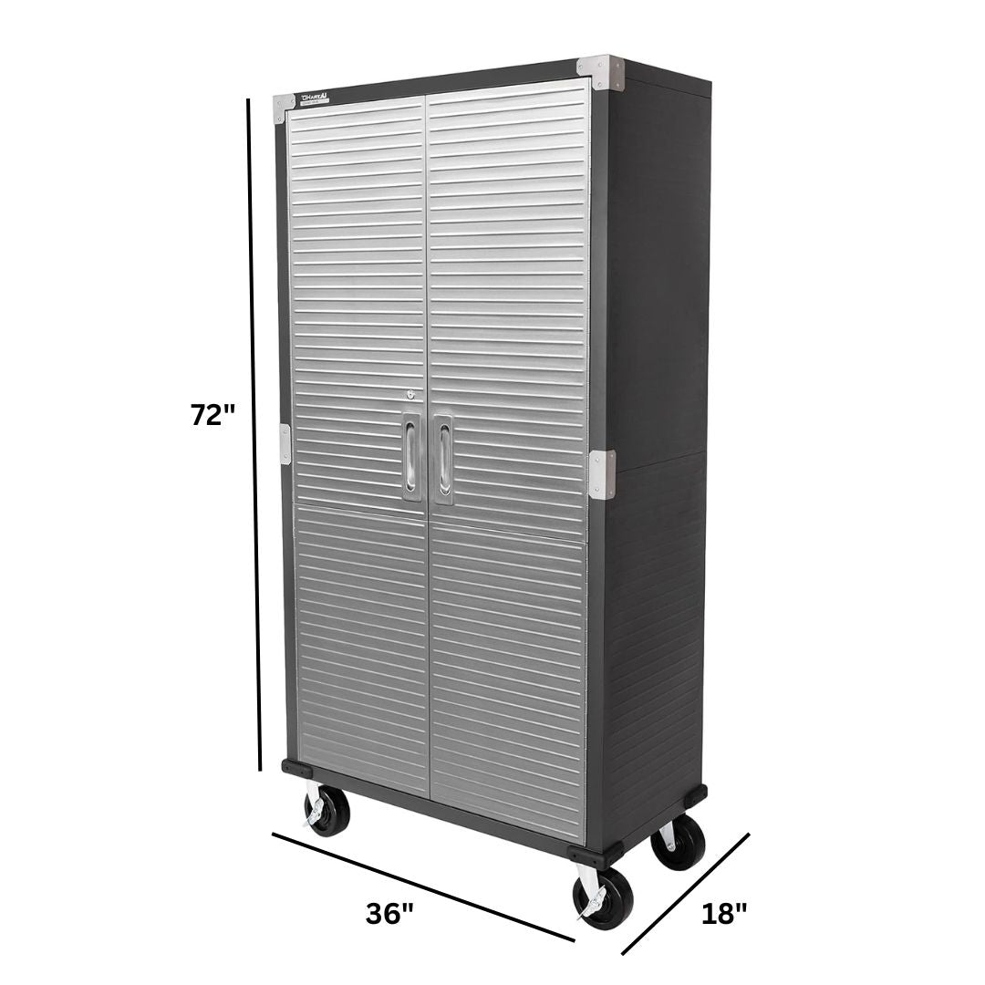 Steel Lockable Storage Cabinet with Adjustable Shelves