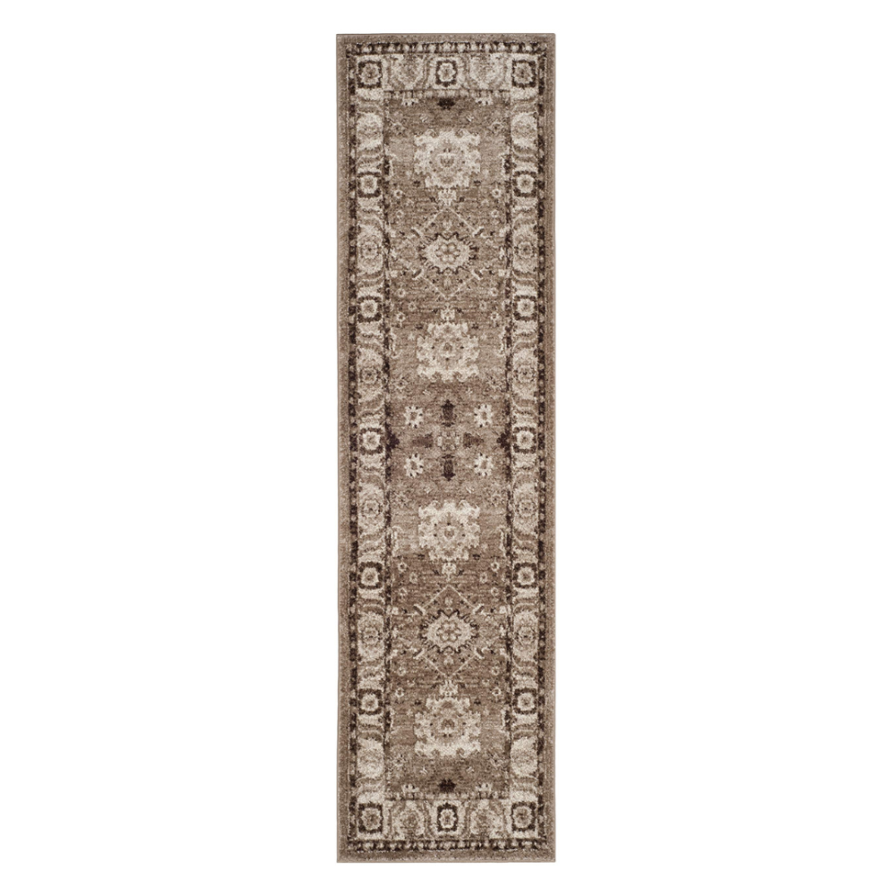 Non-Shedding Taupe Oriental Persian Traditional Design Area Rug