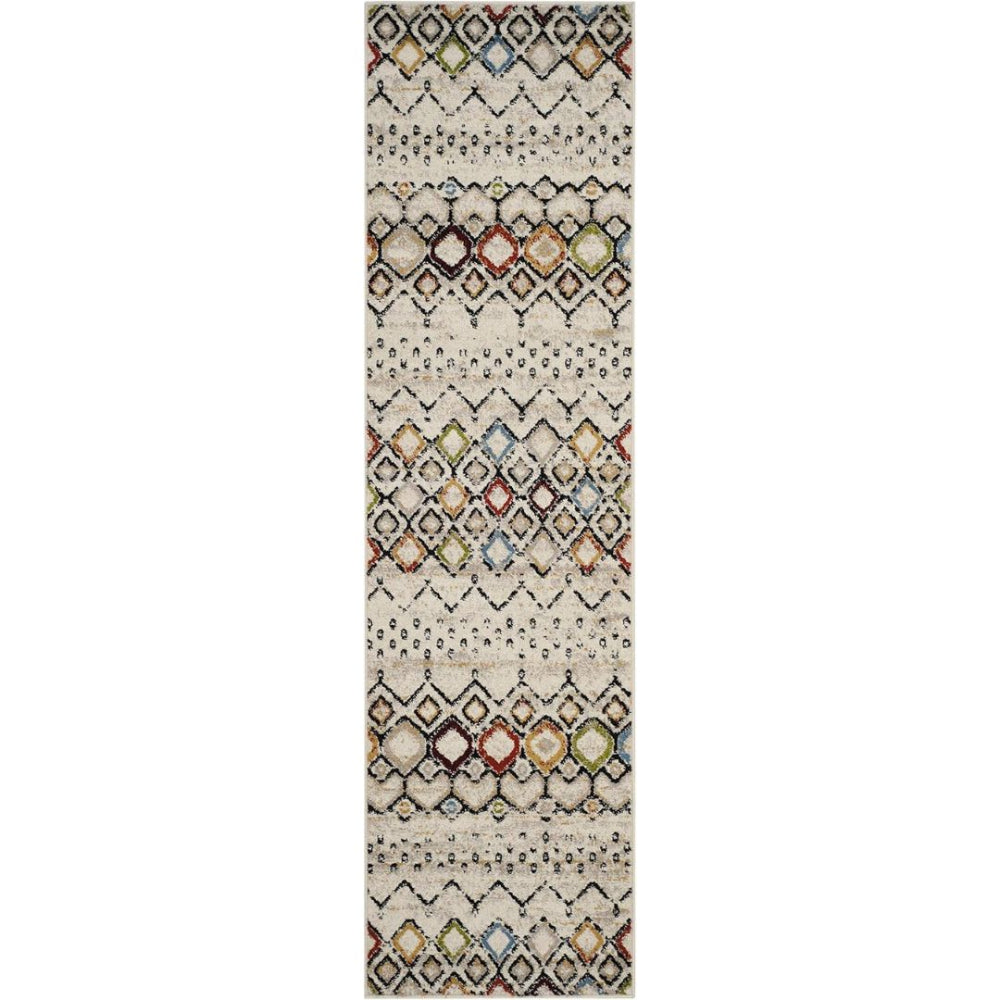 Ivory Moroccan Boho Non-Shedding Area Rug