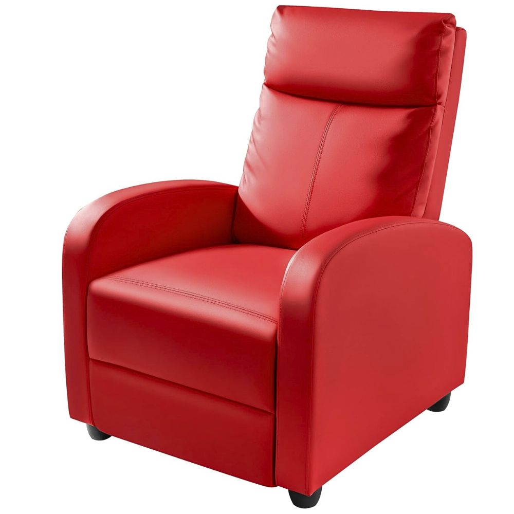 PU Leather Recliner Chair with Thick Foam Pads & Footrest