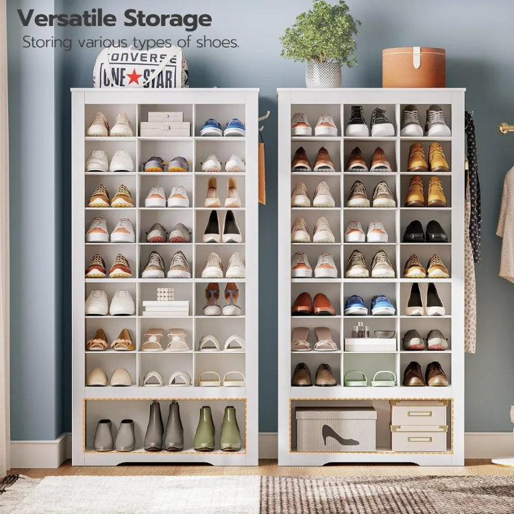 Shoe Cabinet 8-Tier: Heavy Duty Storage with 24 Cubbies