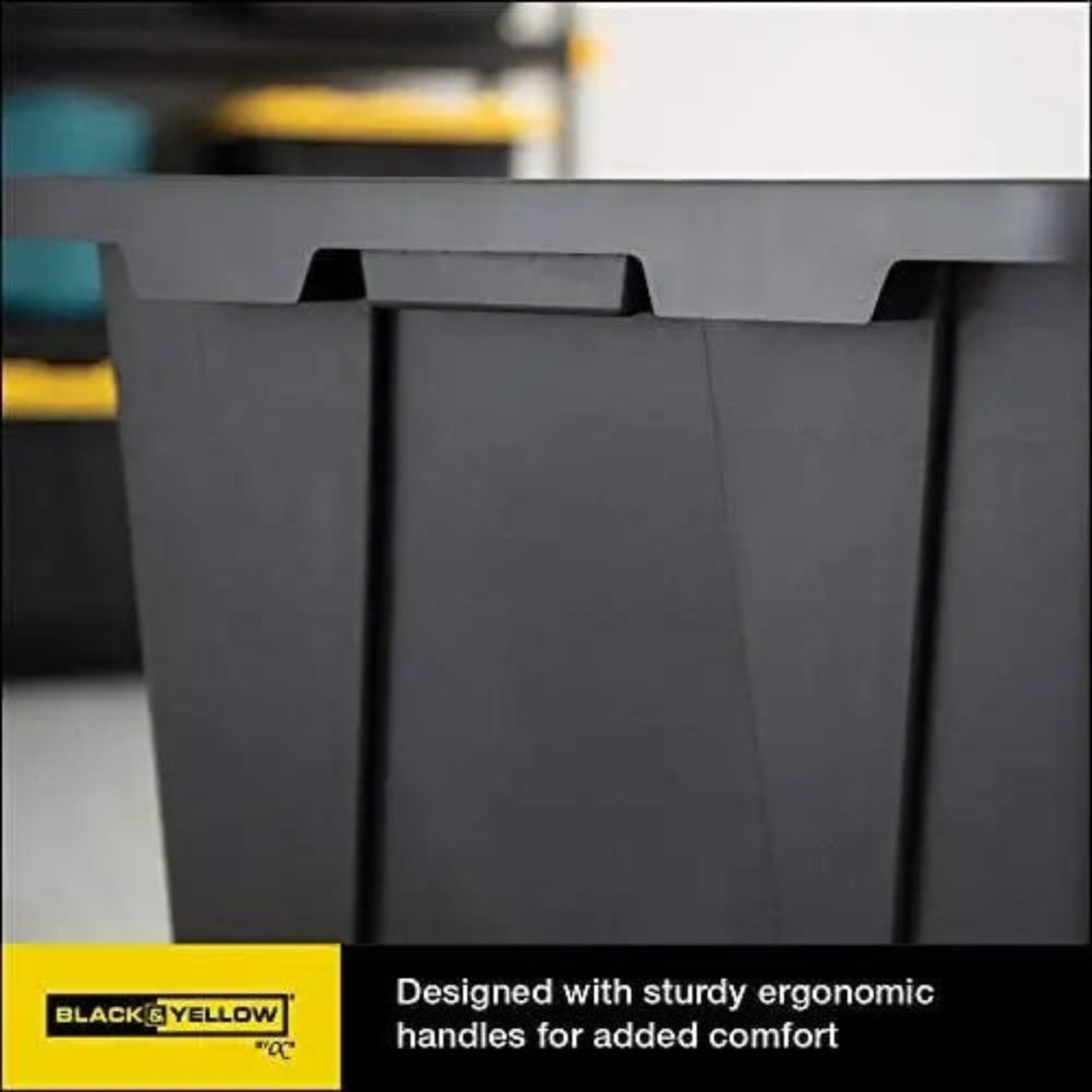 Heavy Duty 27-Gallon Storage Bin, Snap Lid & Stackable Design