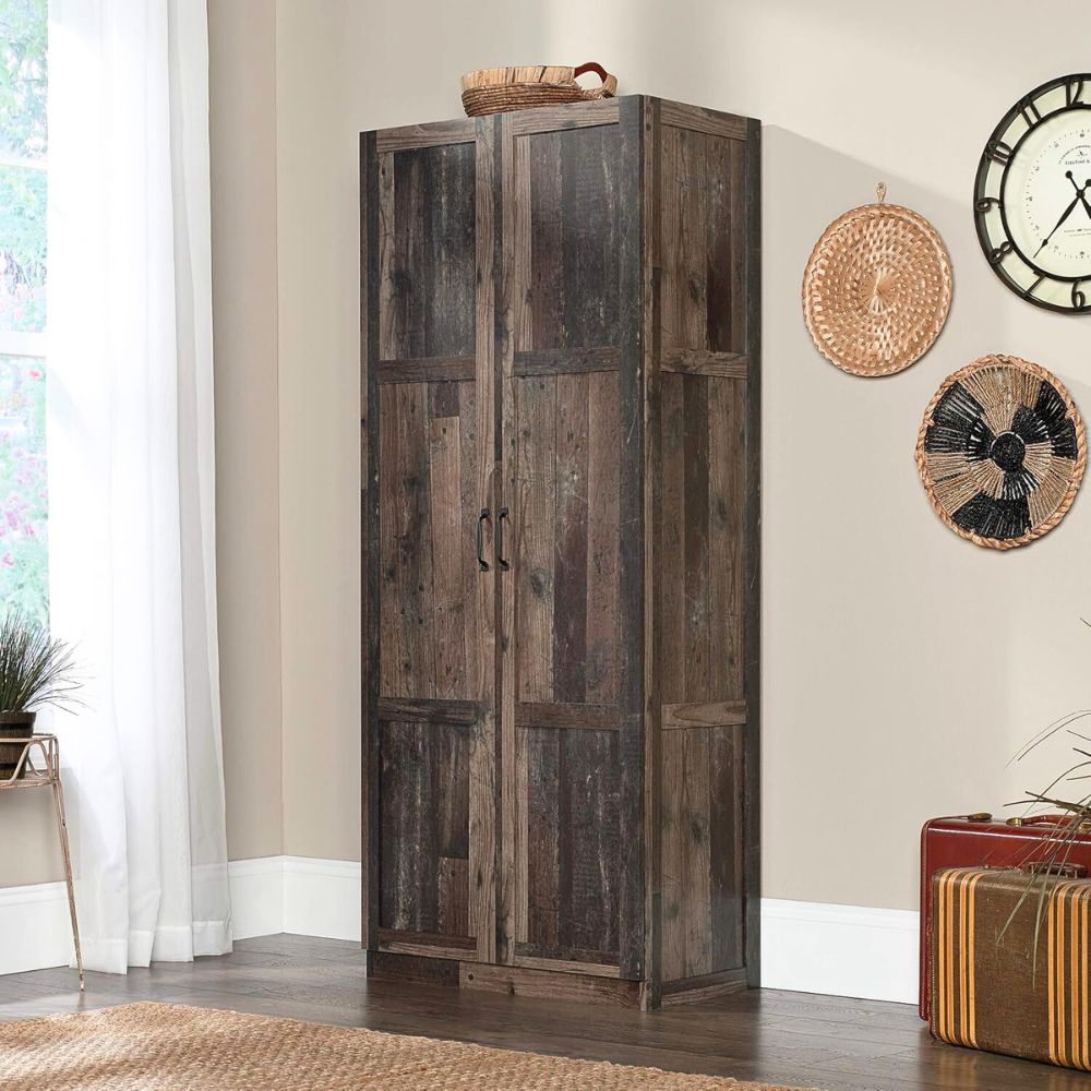 Storage Cabinet with Adjustable Shelves & Sturdy Hinges