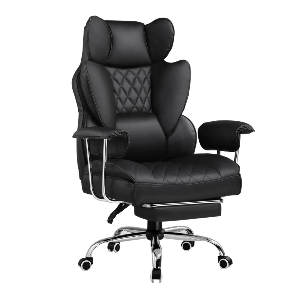 Ergonomic Office Desk Gaming Chair with Lumbar Support & Footrest