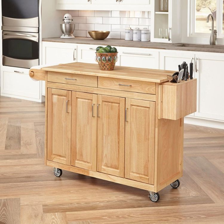 Kitchen island on Wheels Cart with Storage and Drawers
