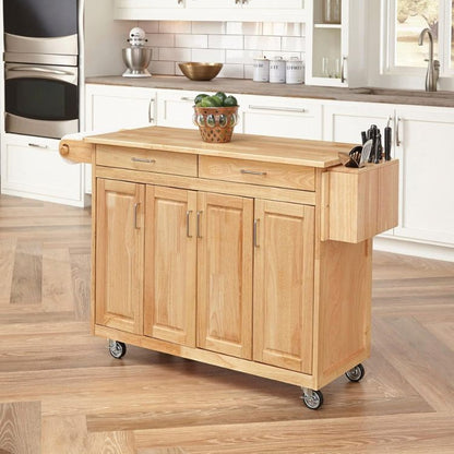Kitchen island on Wheels Cart with Storage and Drawers