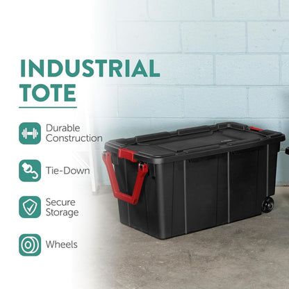 40 Gallon Heavy-Duty Storage Bins with Wheels (4-Pack)