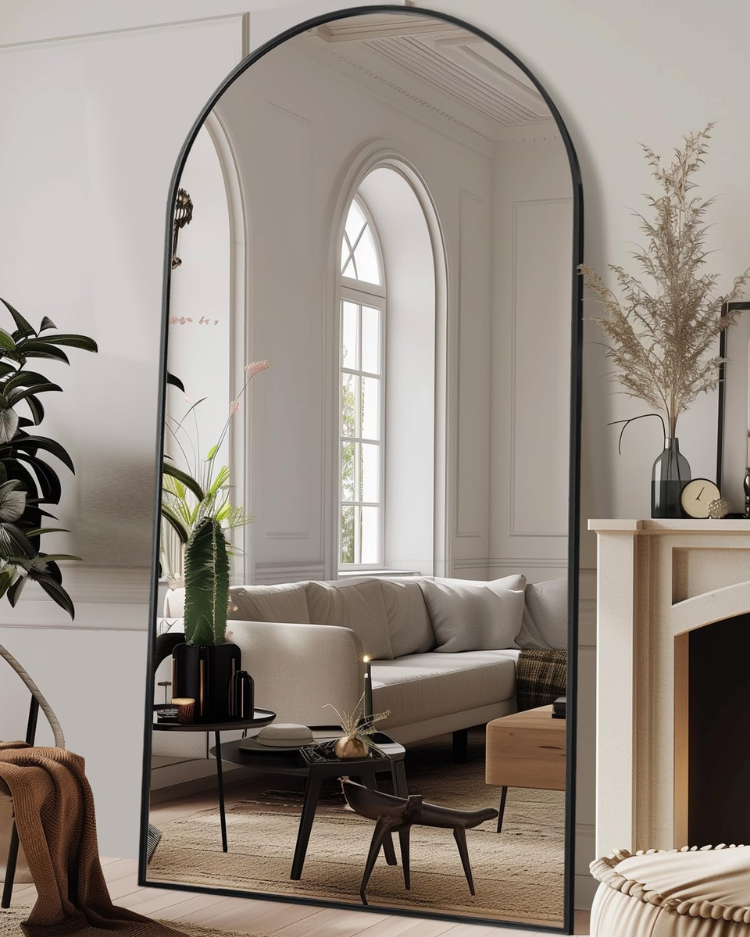 78"x38” Arched Full Length Floor Mirror with Stand