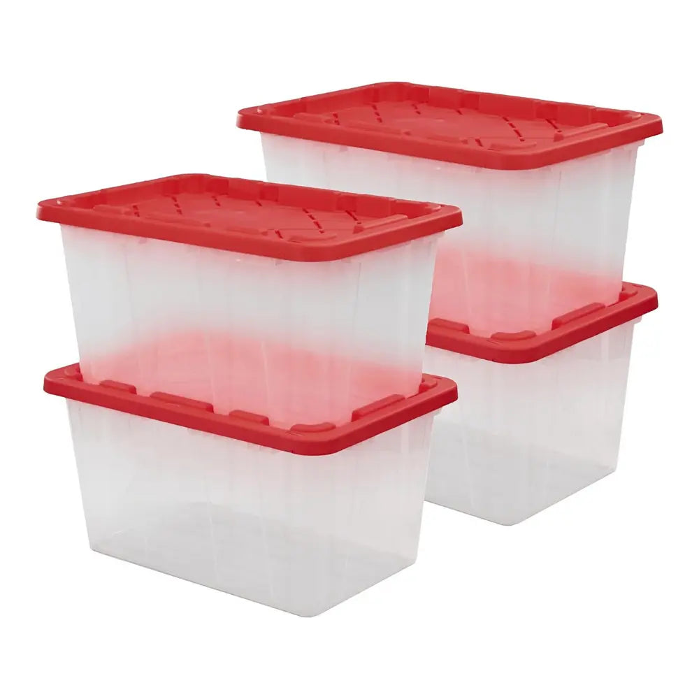 Clear & Red Lid