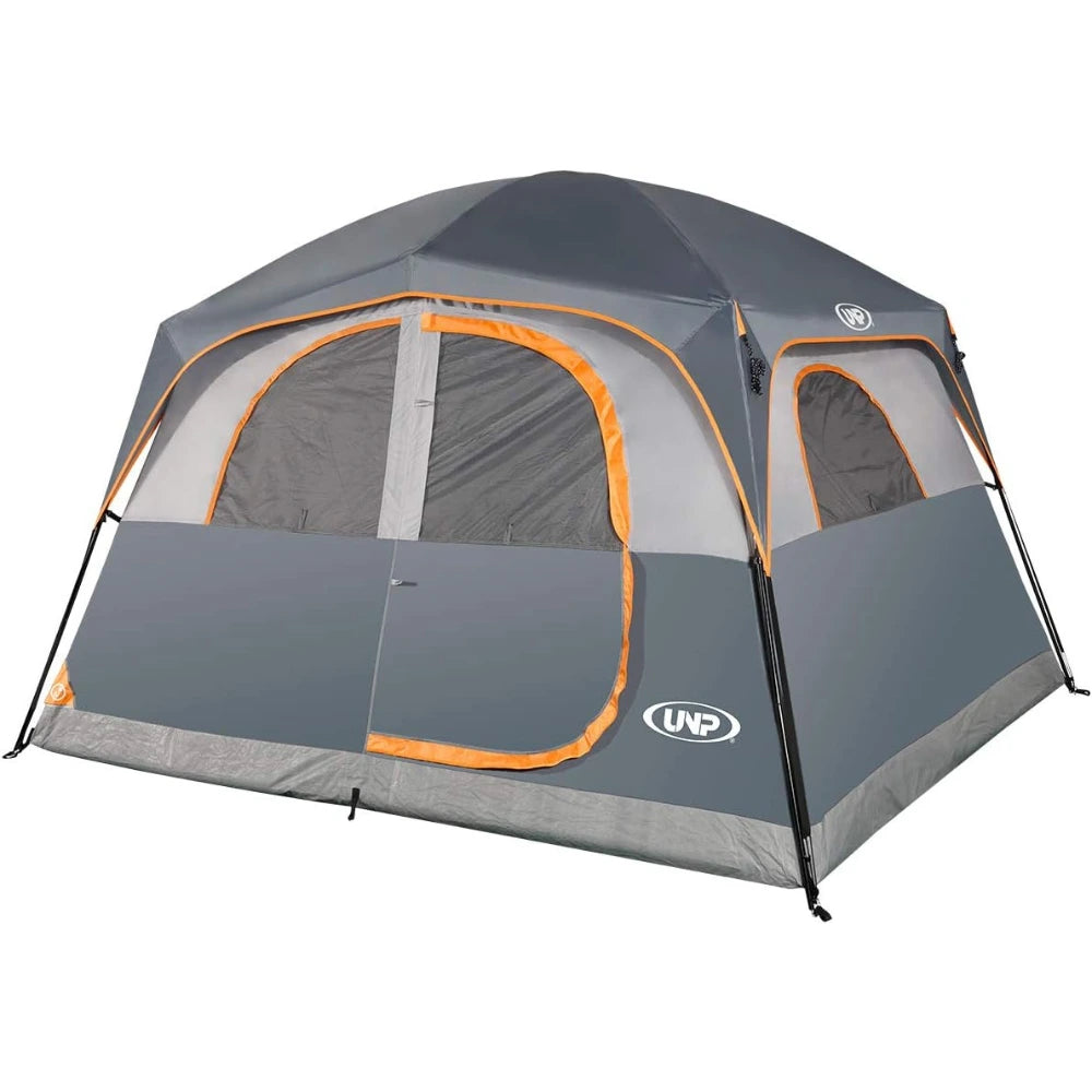 6-Person Camping Tent with 1 Mesh Door & 5 Large Mesh Windows