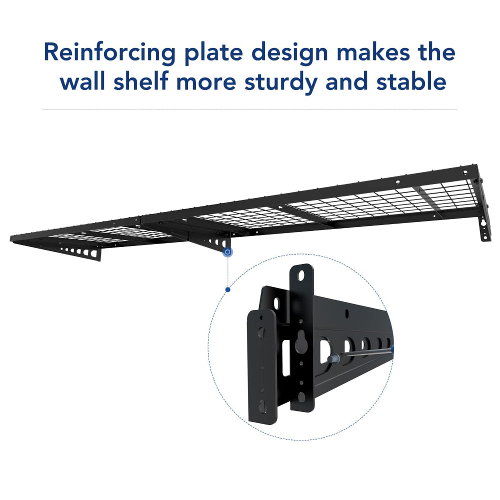 Garage Storage Shelving Rack 2x4ft - 440lbs Capacity, Black