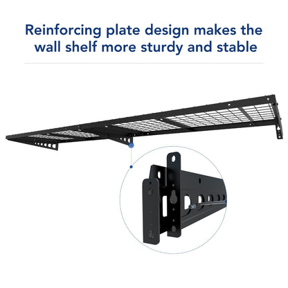 Garage Storage Shelving Rack 2x4ft - 440lbs Capacity, Black