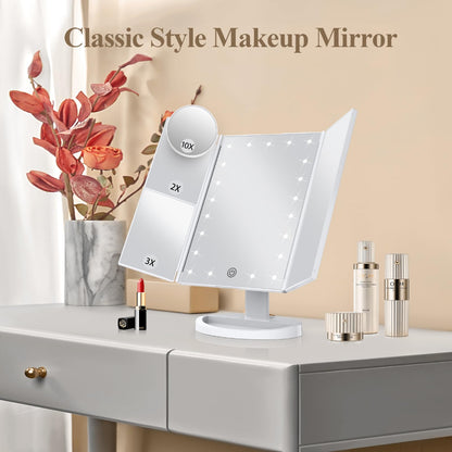 Makeup Mirror with Lights - 2X, 3X, 10X Magnification
