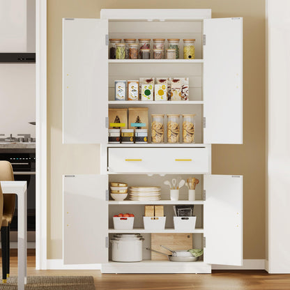 Kitchen Pantry Cabinet 72.4" Tall with Drawer & Shelves
