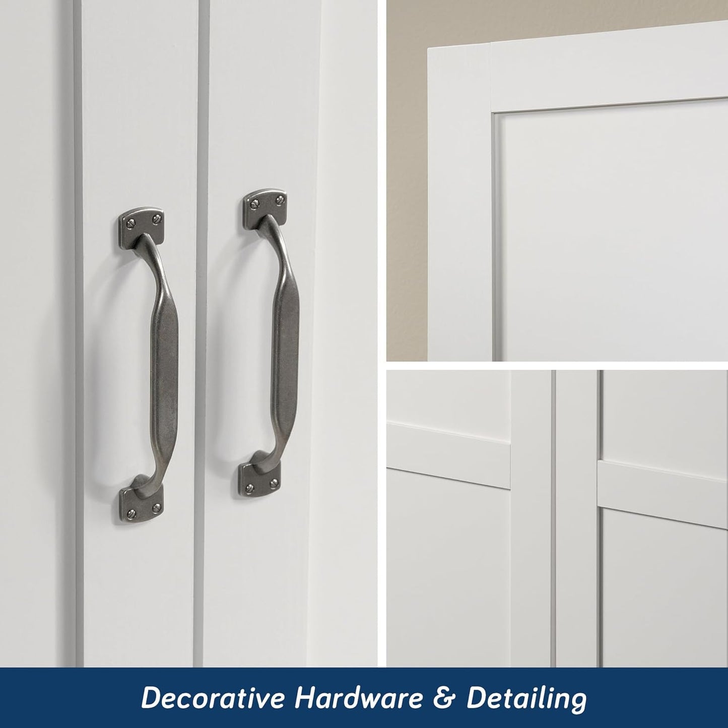 Storage Cabinet with Adjustable Shelves & Sturdy Hinges