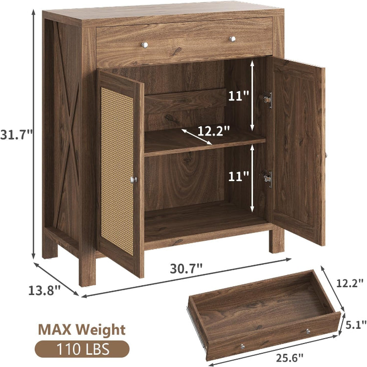 Storage Buffet Cabinet Sideboard with Drawers Adjustable Shelves