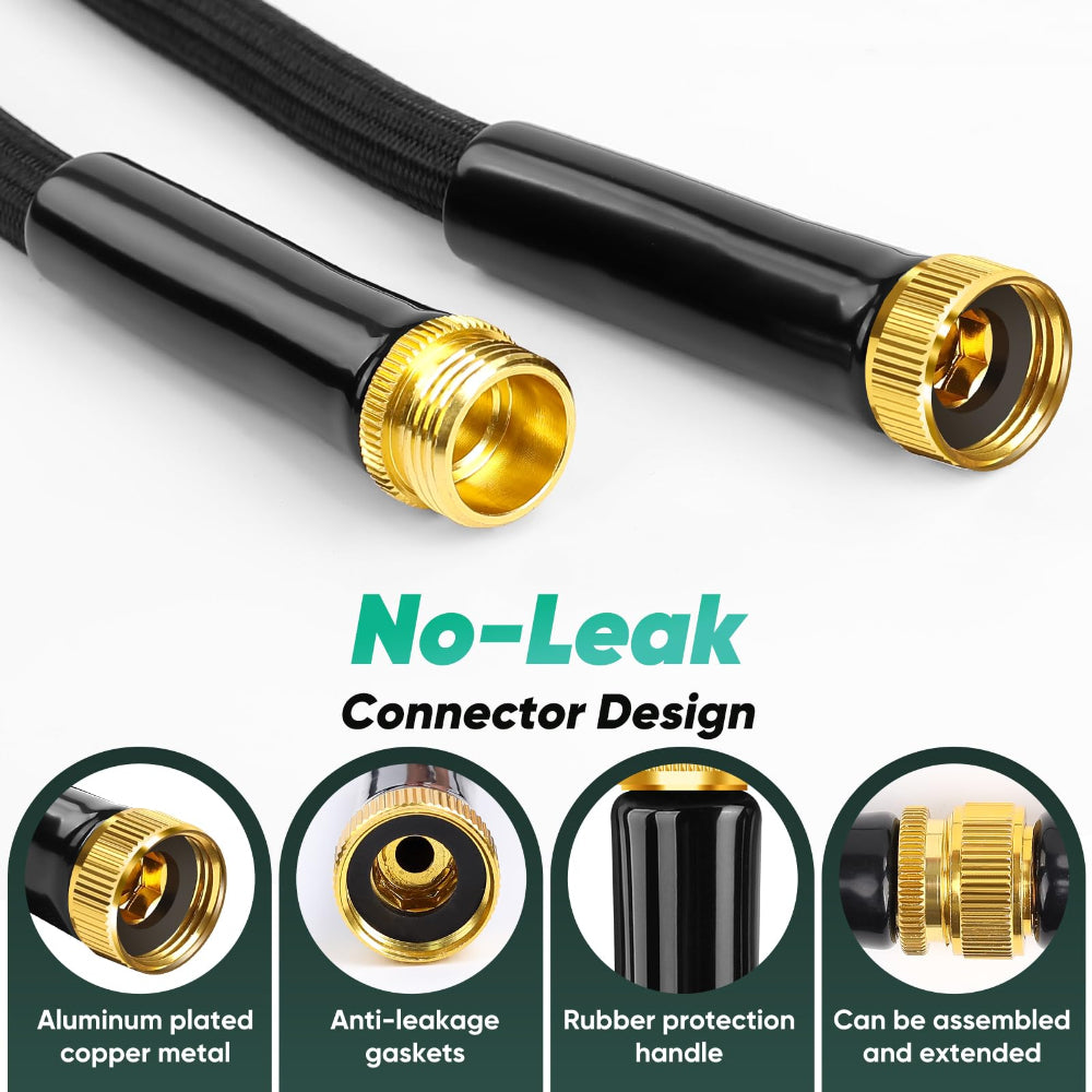 Leak-Proof 100FT Garden Hose - Lightweight & Wear-Resistant