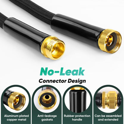 Leak-Proof 100FT Garden Hose - Lightweight & Wear-Resistant