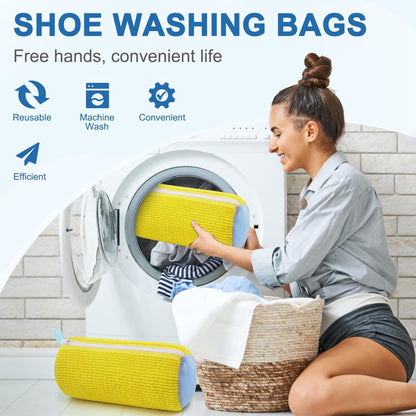 Sneaker Tennis Shoe Zipper Wash Laundry Bag for Washing Machine (2-Pack)