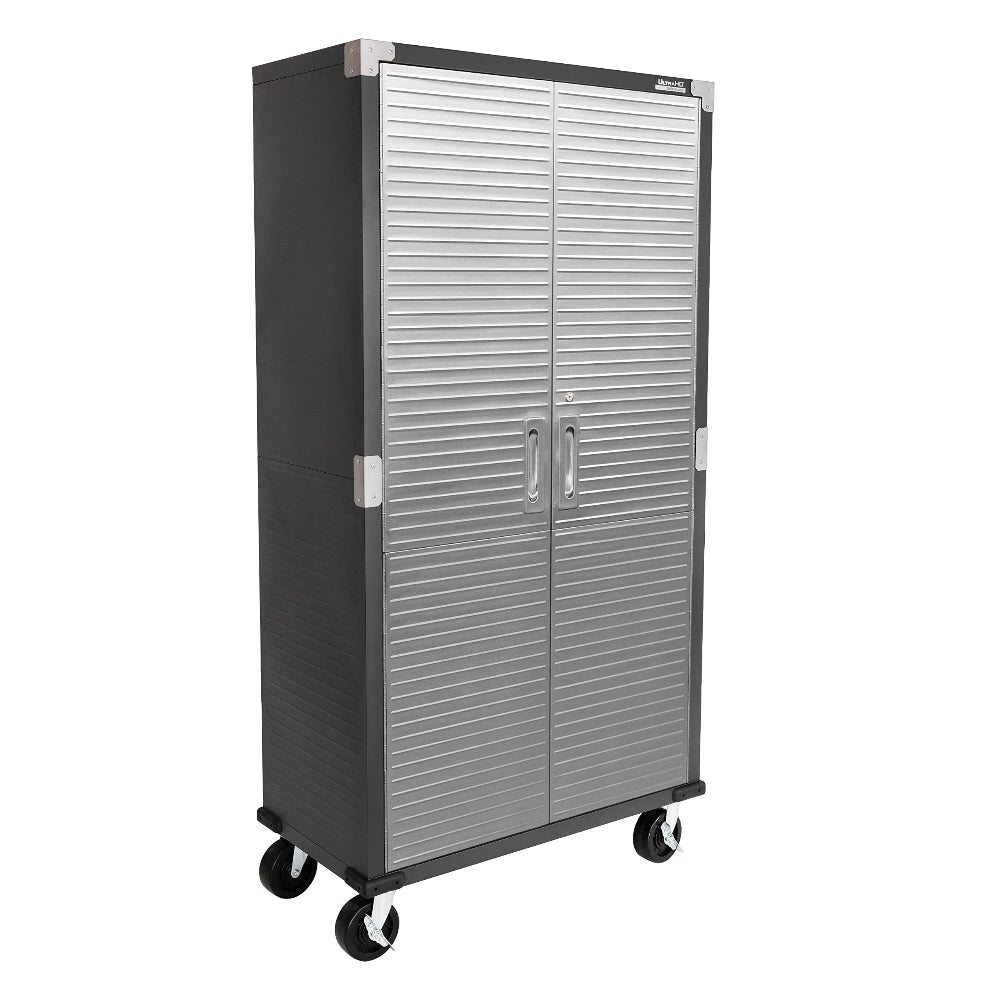 Steel Lockable Storage Cabinet - Adjustable Shelves, 36x18x72