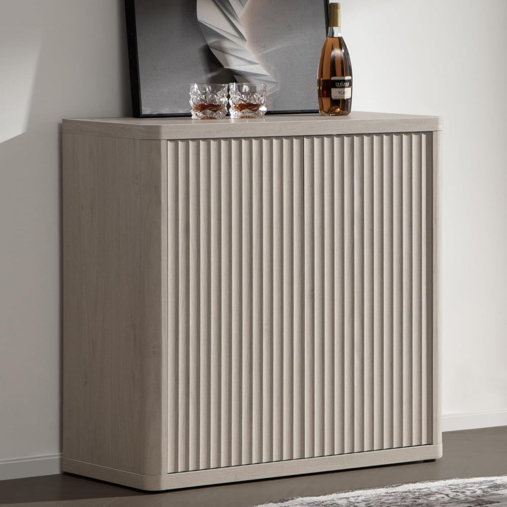 Buffet Cabinet Fluted Sideboard with Shelves & Doors