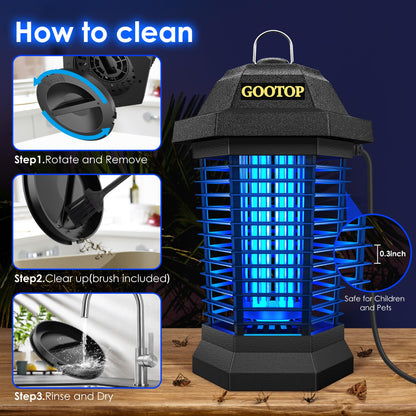 Electric Bug Zapper Outdoor: GOOTOP Mosquito & Fly Trap