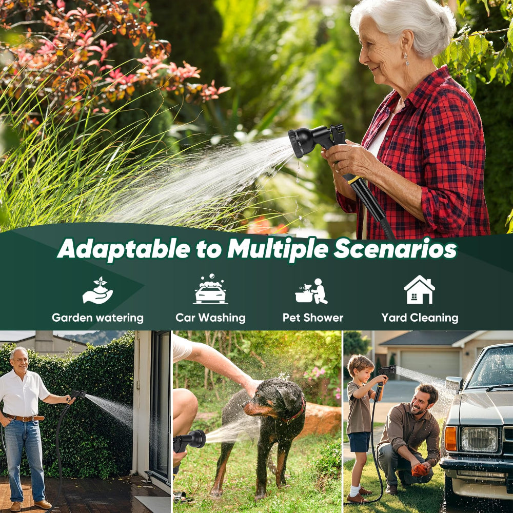 Leak-Proof 100FT Garden Hose - Lightweight & Wear-Resistant
