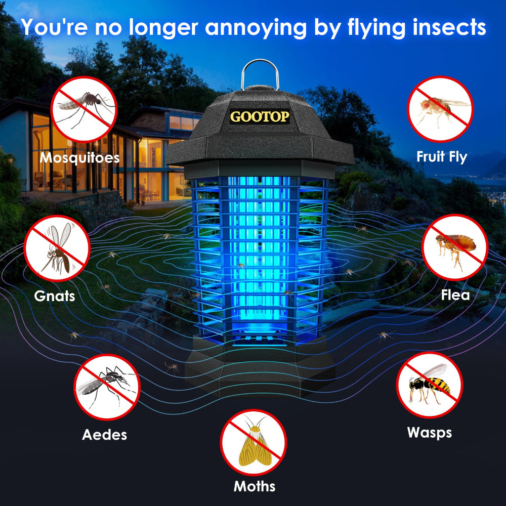 Electric Bug Zapper Outdoor: GOOTOP Mosquito & Fly Trap