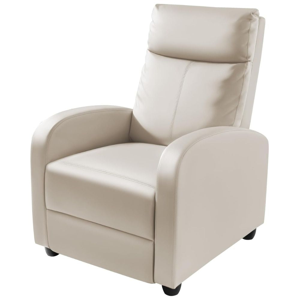 PU Leather Recliner Chair with Thick Foam Pads & Footrest