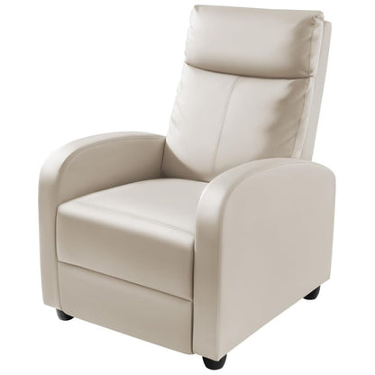 PU Leather Recliner Chair with Thick Foam Pads & Footrest