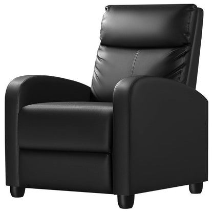 PU Leather Recliner Chair with Thick Foam Pads & Footrest