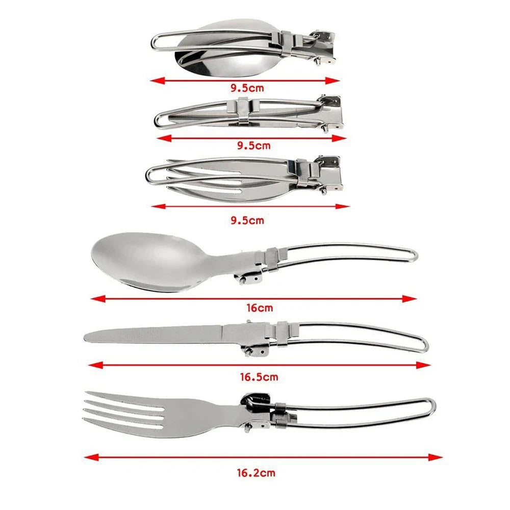 Camping Outdoor Cookware Kit: Pot & Utensils for Backpacking Hiking & Picnic