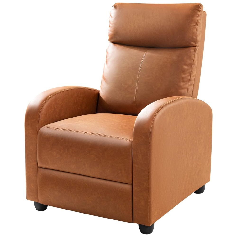 PU Leather Recliner Chair with Thick Foam Pads & Footrest