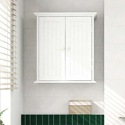 Over The Toilet Storage Cabinet with 2 Door and Adjustable Shelves