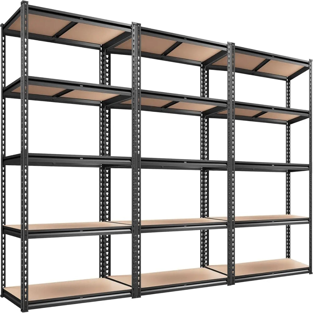 Heavy Duty 5-Tier Garage Shelving - Adjustable Metal Unit