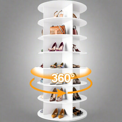 Rotating Shoe Rack Tower - 7-Layer 360° Organizer