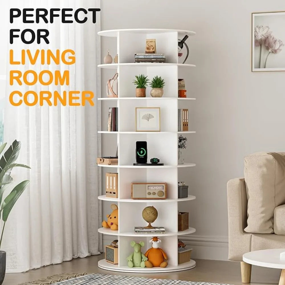 Rotating Shoe Rack Tower - 7-Layer 360° Organizer