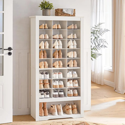 Shoe Cabinet 8-Tier: Heavy Duty Storage with 24 Cubbies