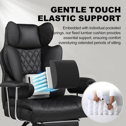 Ergonomic Gaming Chair - Wide Office Desk Comfort & Support