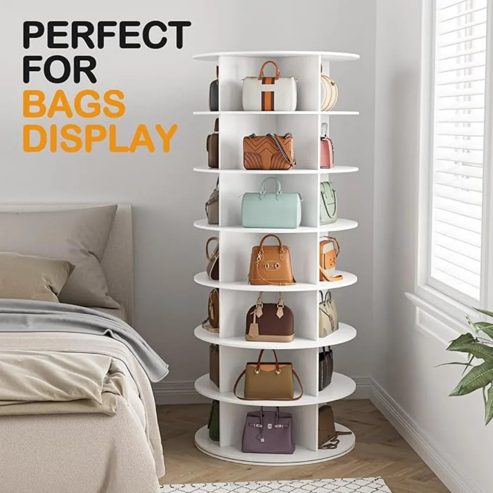 Rotating Shoe Rack Tower - 7-Layer 360° Organizer