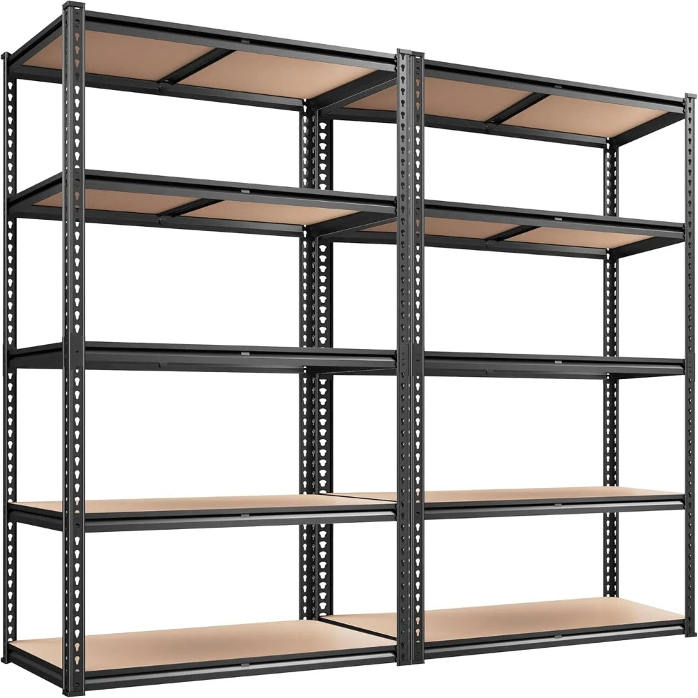 Heavy Duty 5-Tier Garage Shelving - Adjustable Metal Unit