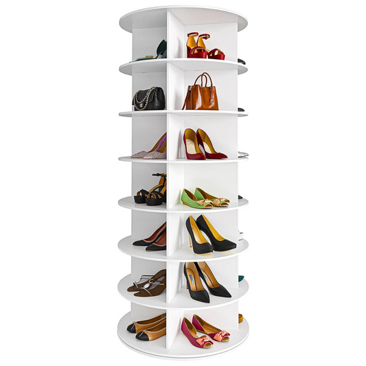 7-Layer Rotating Shoe Closet Rack 360 Degree Vertical Shoe Storage Organizer